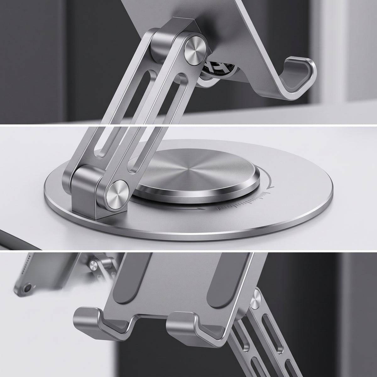 Adjustable Table Stand for Mobile & Tablet Foldable Anti-Slip Holder