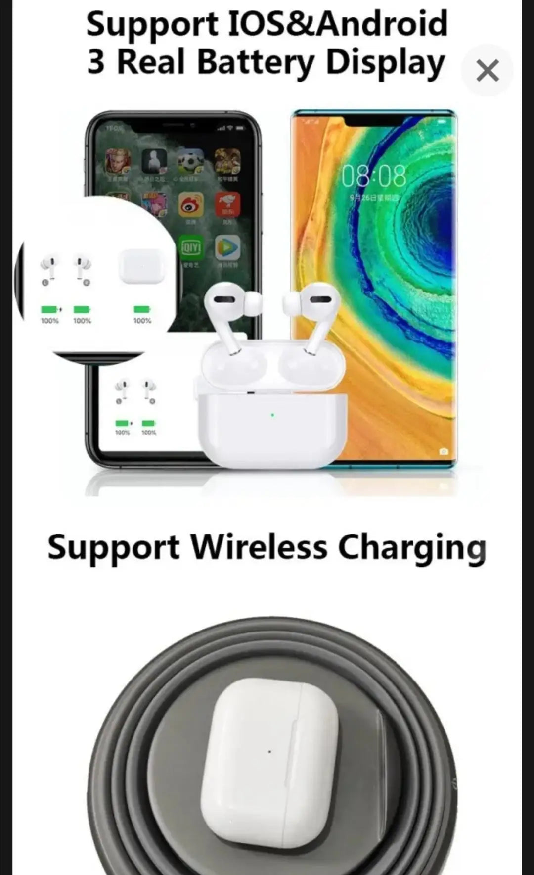 Pro Wireless Bluetooth Airpods with Smart Touch & Deep Bass